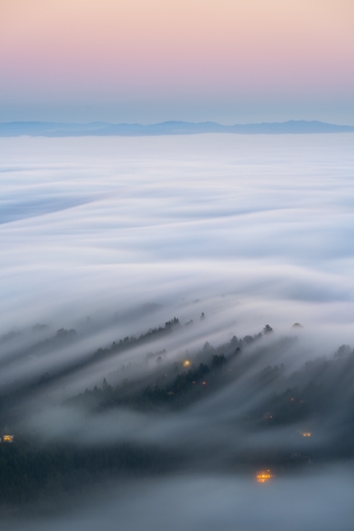 Sunset with marine layer moving in